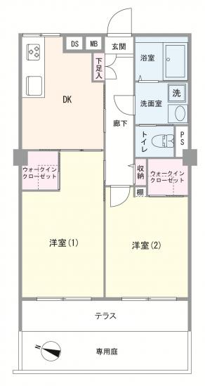 大森山王リハイム-1-間取図(平面図)