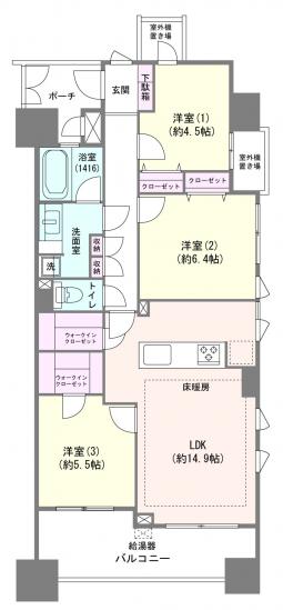 サンクタス大森ヴァッサーハウス-1-間取図(平面図)