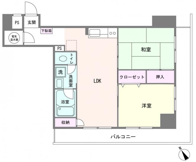 マンション五反田-1-間取図(平面図)