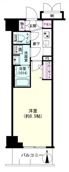 SHOKEN　Residence亀戸-1-間取図(平面図)