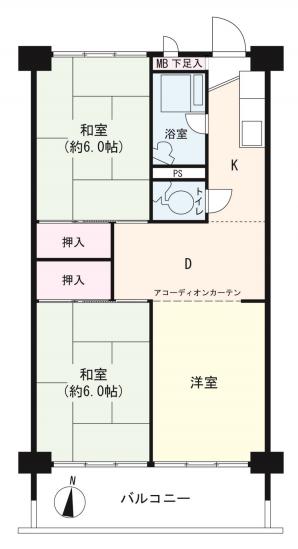カーサ第２亀戸　１号棟-1-間取図(平面図)