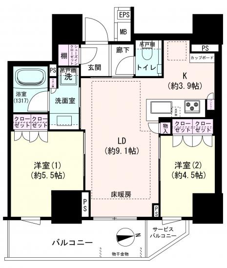 Brillia上野Garden-0-間取図(平面図)