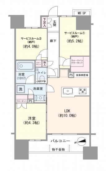 プレシス西日暮里-1-間取図(平面図)