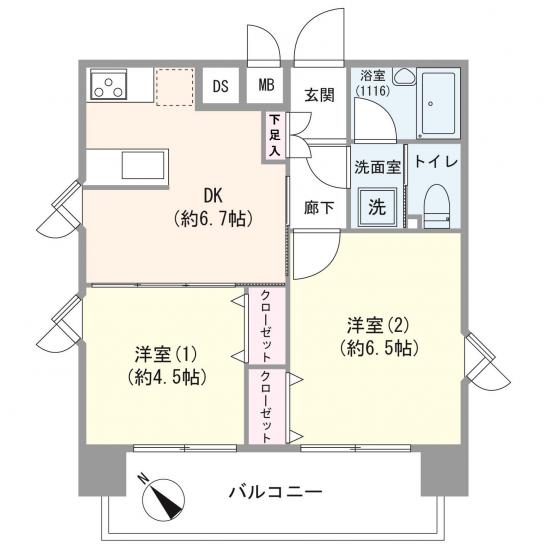 サンサーラ新小岩-1-間取図(平面図)