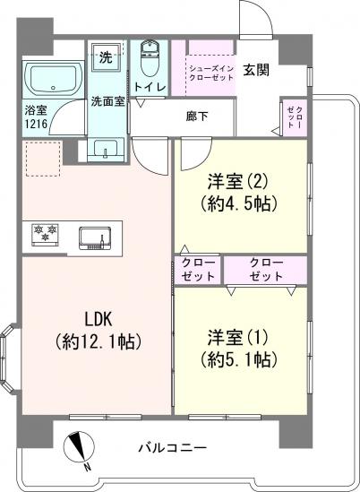 吾妻橋サニーコーポ-1-間取図(平面図)