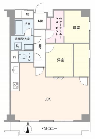 グリーンコーポ駒形-1-間取図(平面図)
