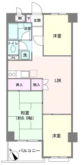 ヴィラロイヤル町屋-1-間取図(平面図)
