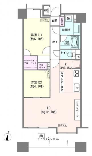 東急ドエル・アルス本郷南-1-間取図(平面図)