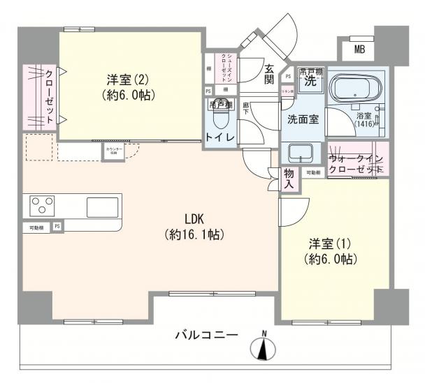 ベルメゾン小岩セルフィア-1-間取図(平面図)