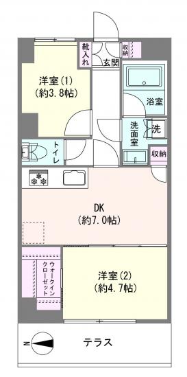 ライオンズプラザ東向島-1-間取図(平面図)