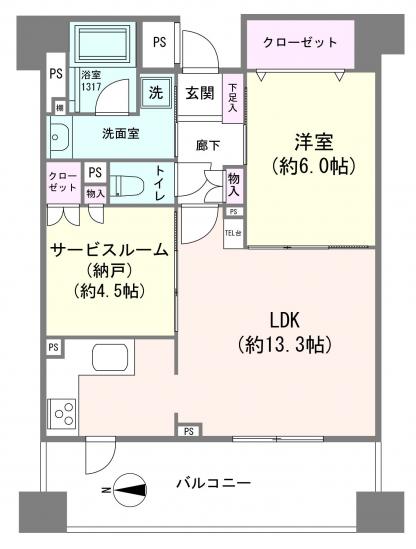クリオ浅草参番館-1-間取図(平面図)