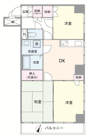 ライオンズマンション隅田公園-1-間取図(平面図)
