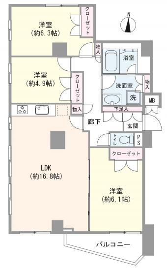 アーバンキャッスル江戸川駅前-1-間取図(平面図)
