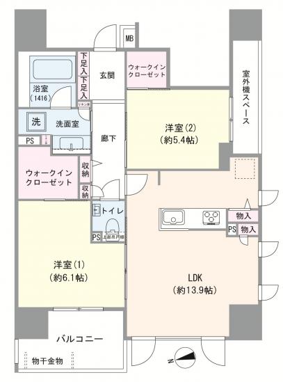 イニシアイオ浅草-1-間取図(平面図)