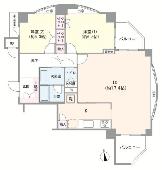 コスモ亀戸-1-間取図(平面図)