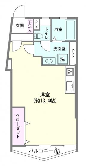 ニュー松が谷マンション-1-間取図(平面図)