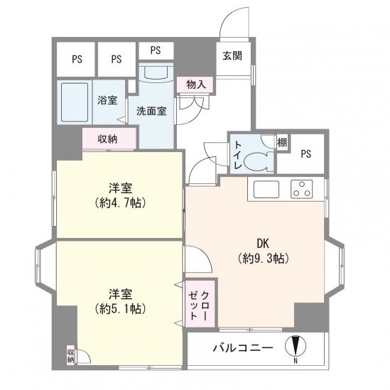 シティポート両国-1-間取図(平面図)