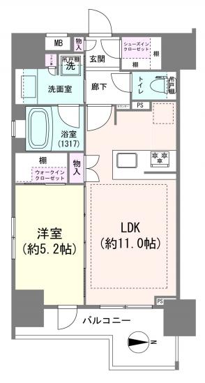 シティインデックス元浅草-1-間取図(平面図)