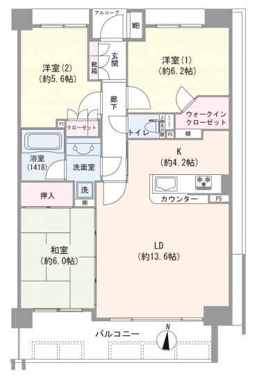 ジェイパーク田端-1-間取図(平面図)