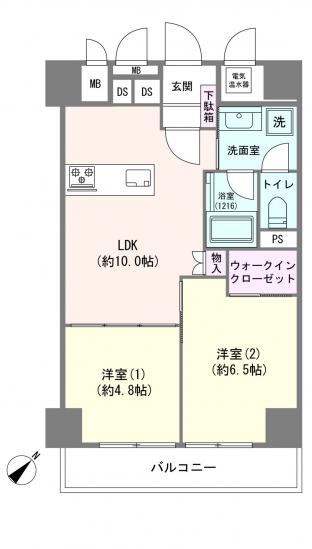上野ロイヤルハイツ-1-間取図(平面図)