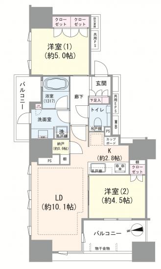 Brillia秋葉原-1-間取図(平面図)