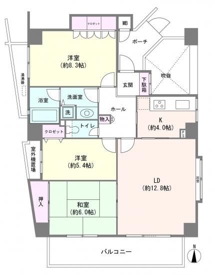 シティポート亀戸-1-間取図(平面図)