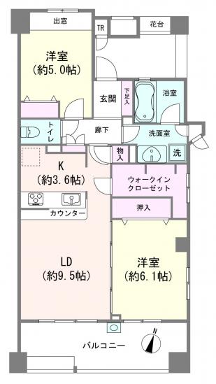 リリーベル墨田リバーコースト-1-間取図(平面図)