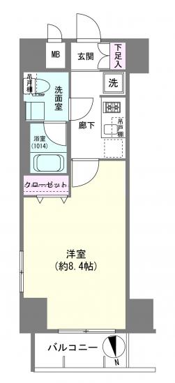 プレール・ドゥーク秋葉原EAST-1-間取図(平面図)