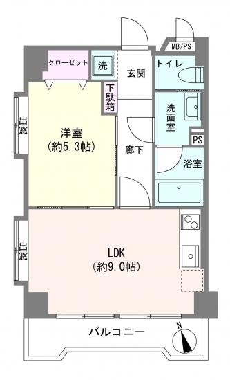 浅草寿町ダイヤモンドマンション-1-間取図(平面図)