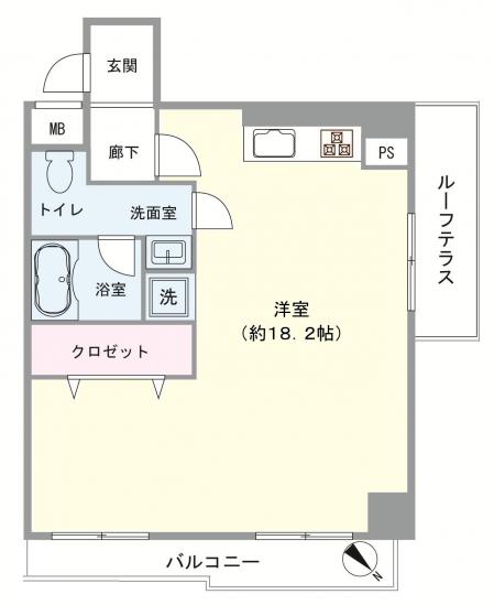 朝日動坂マンション-1-間取図(平面図)