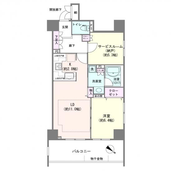 ルナタウン西日暮里-1-間取図(平面図)