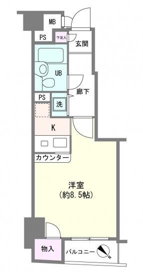シーアイマンション本郷向丘-1-間取図(平面図)