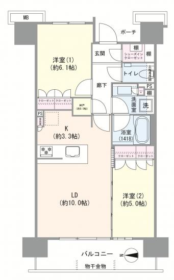 シティハウス新御徒町ステーションコート-1-間取図(平面図)
