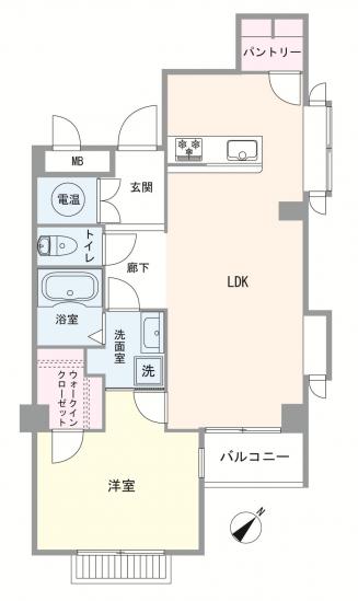 柳橋リバーサイドマンション-1-間取図(平面図)