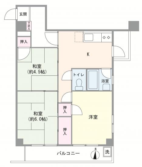 シュロス錦糸町-1-間取図(平面図)