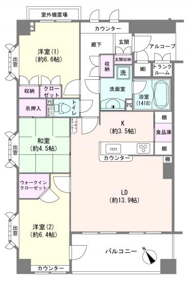 ジェイパーク亀戸-1-間取図(平面図)