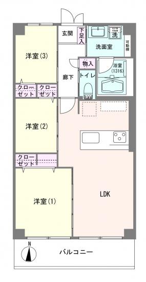 エムエフ両国-1-間取図(平面図)