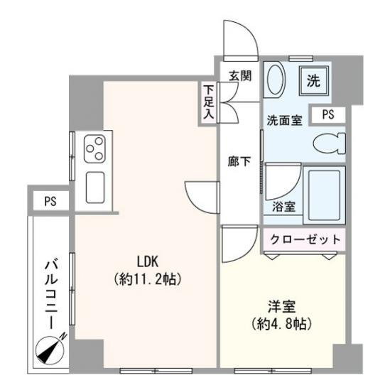 センチュリーマンション根津-1-間取図(平面図)