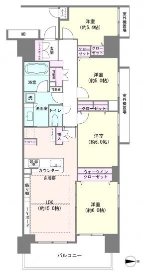 東京ビューマークス-1-間取図(平面図)