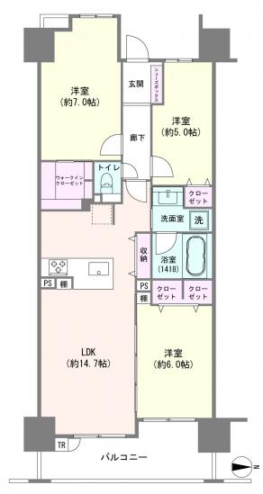 東京ビューマークス-1-間取図(平面図)