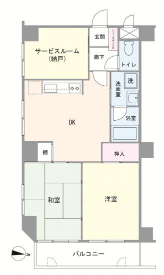 パシフィックパレス田端-1-間取図(平面図)