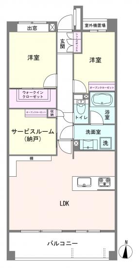 マークス亀戸-1-間取図(平面図)