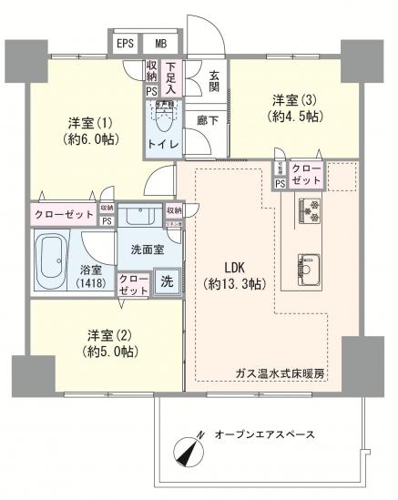 ヴェレーナ浅草-1-間取図(平面図)