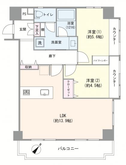サンラインお茶の水-1-間取図(平面図)
