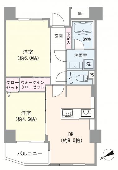 ウィンベルコーラス浅草-1-間取図(平面図)