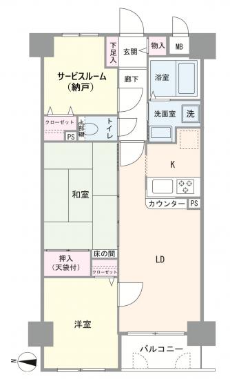 セザール両国-1-間取図(平面図)