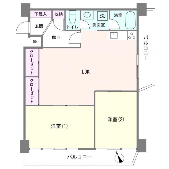 京成サンコーポ浅草-1-間取図(平面図)