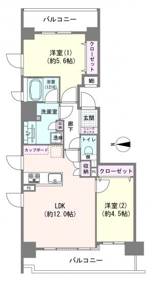 ルミネ湯島-1-間取図(平面図)