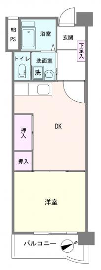 京成サンコーポ浅草-1-間取図(平面図)