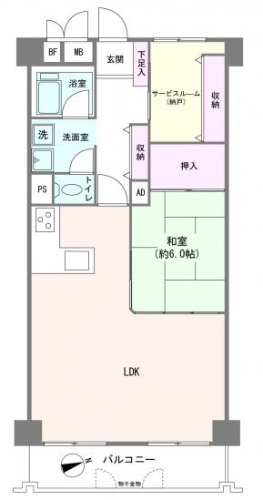 亀戸水神ニューパークハイツ-1-間取図(平面図)